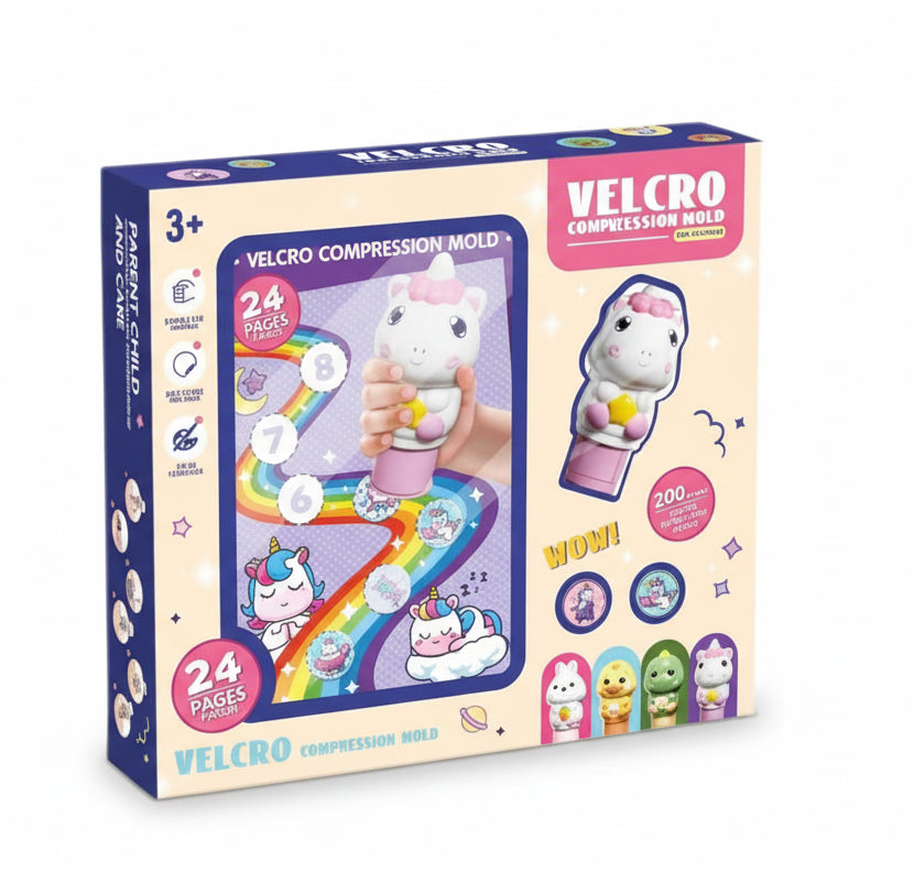 Magic Stamper Stickers Set – 200 Reusable Stickers with 24-Page Book