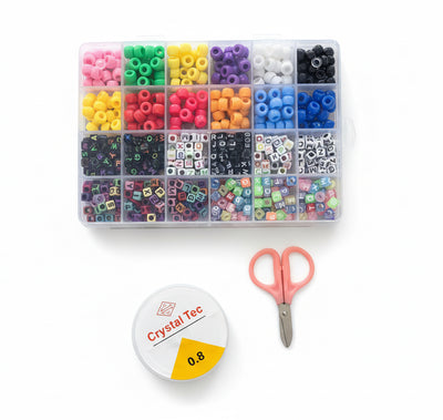Clay Beads Jewelry Making Kit – 24 Colors DIY Bracelet & Necklace Craft Set No 4