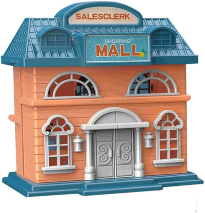 2-in-1 Kids Supermarket Play House – Salesclerk Mall Role Play Set