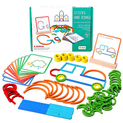 Sticks And Rings Toy ( 120 pieces)