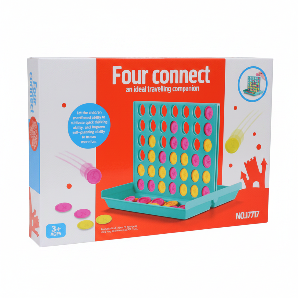 Connect  Four Travel Board Game Sensory Montessori Toy for Kids (Ages 3-6)