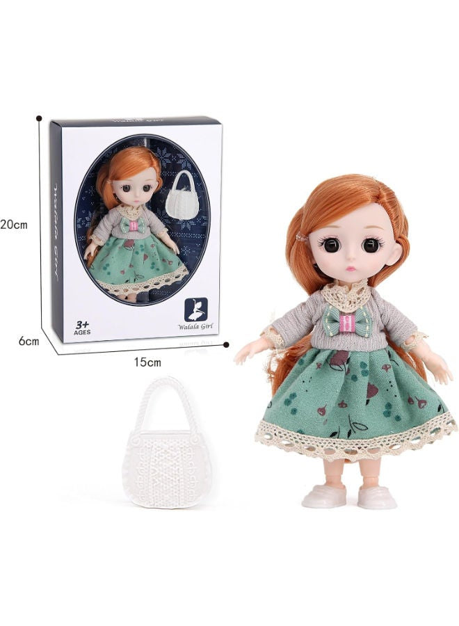 Walala Fashion Small Doll 16cm with Handbag – Jointed Mini Doll