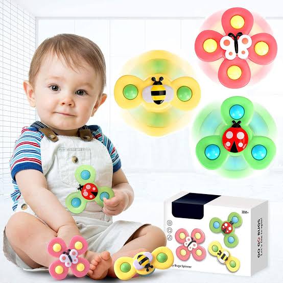 Sensory Toy Fidget Spinner with Suction Cup 3 pcs