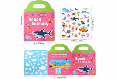 Reusable Ocean Animals Sticker Activity Book – Interactive Learning & Play