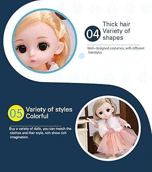 Walala Fashion Small Doll 16cm with Handbag – Jointed Mini Doll