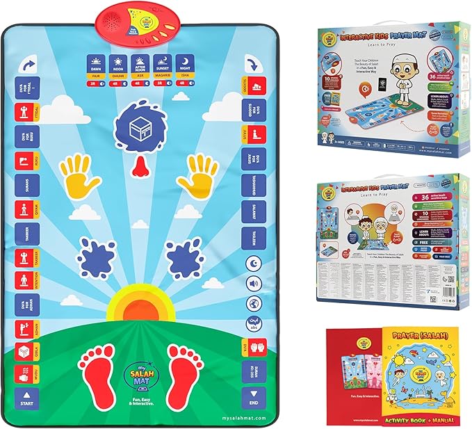 My Salah Mat Interactive Educational Prayer Rug | Ages 3+ | Master Kinetic Ritual Alignment & Spiritual Literacy