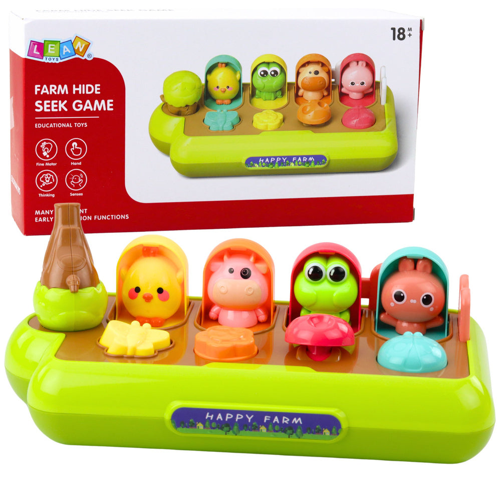 Early Learning Toddler Bundle: Farm Hide & Seek Pop-Up Game + Sort 'n Play Vehicle (Ages 18M+)