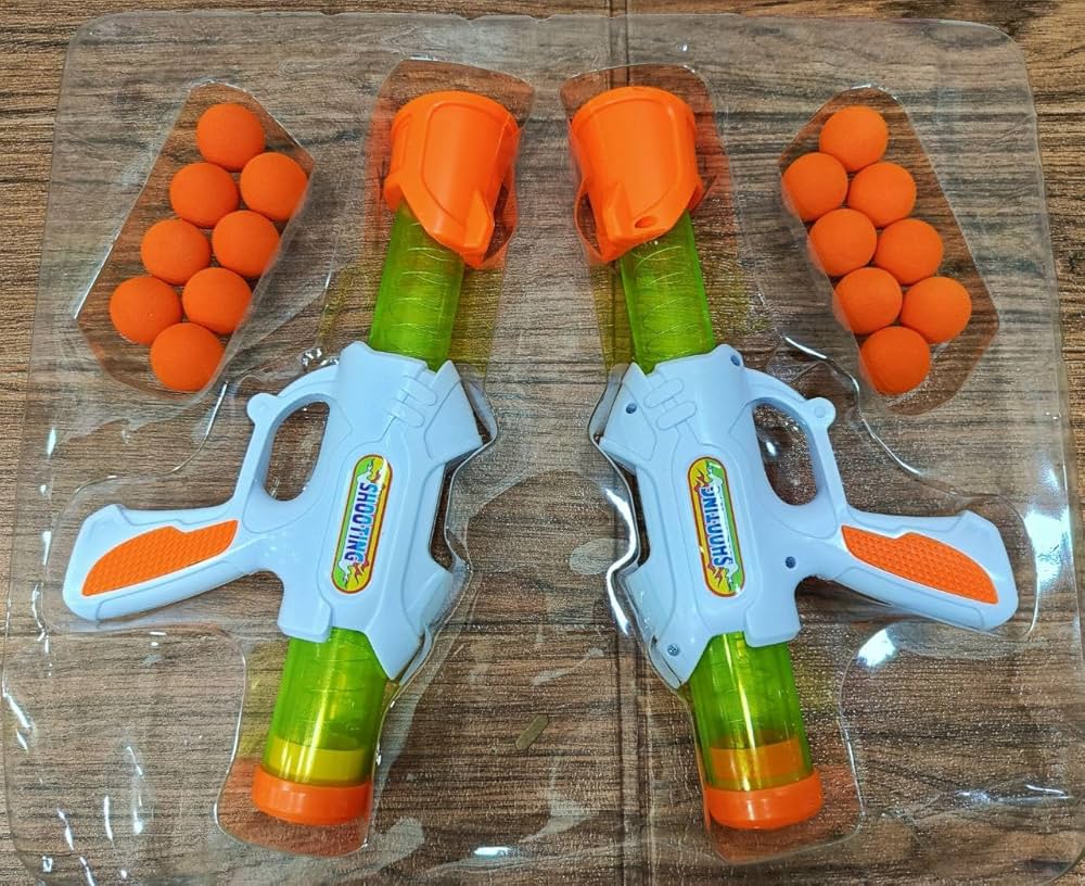 Dual Air-Powered Gun Set | Ages 3+ | Enhance Precision & Physical Coordination