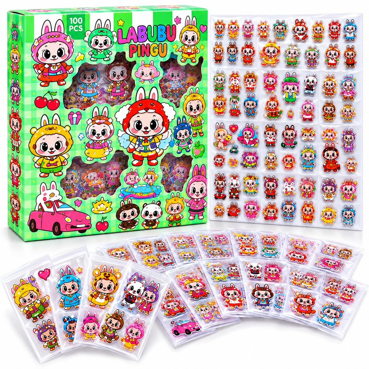 Labubu & Pingu Mystery Mini Figure Blind Box Collectible Playset (Ages 3+)