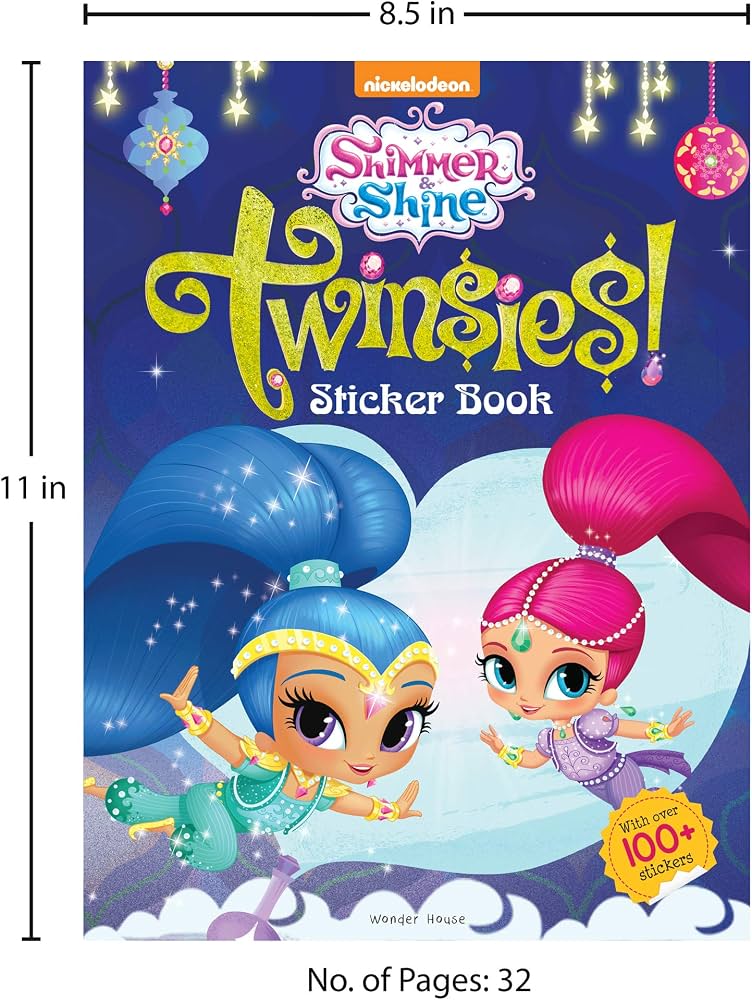 Nickelodeon Shimmer & Shine Twinsies! Interactive Sticker Activity Book (32 Pages, 100+ Stickers)