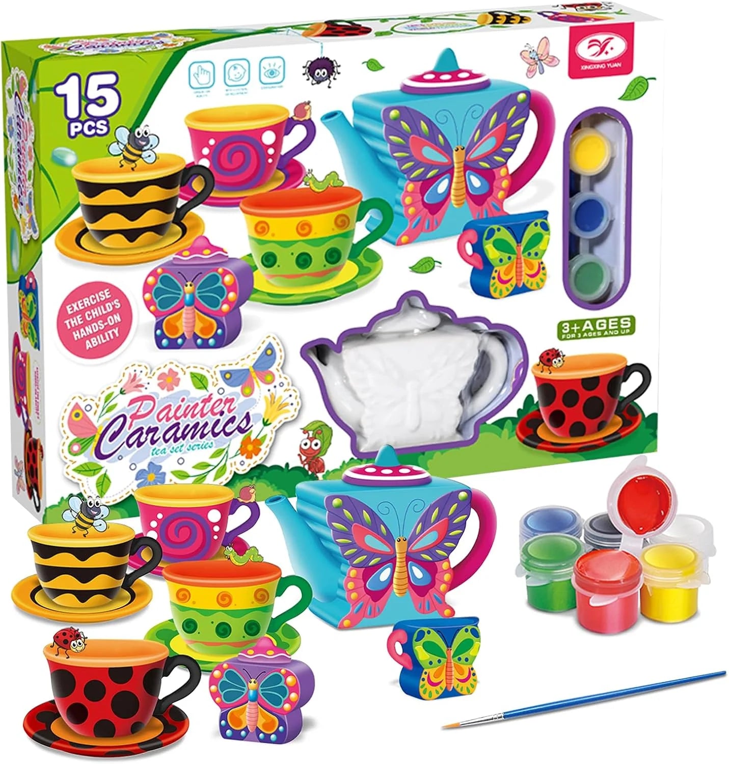 DIY Painter Ceramics Tea Set | Ages 3+ | Inspire Creativity & Fine Motor Skills
