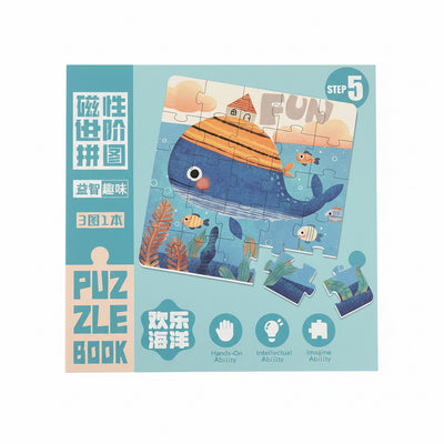 3-in-1 Under the Sea Magnetic Puzzle Book – Fun & Discovery Adventure