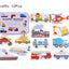 Wooden Transportation Shape Puzzle Set for Kids – Two-Piece Vehicles Puzzle
