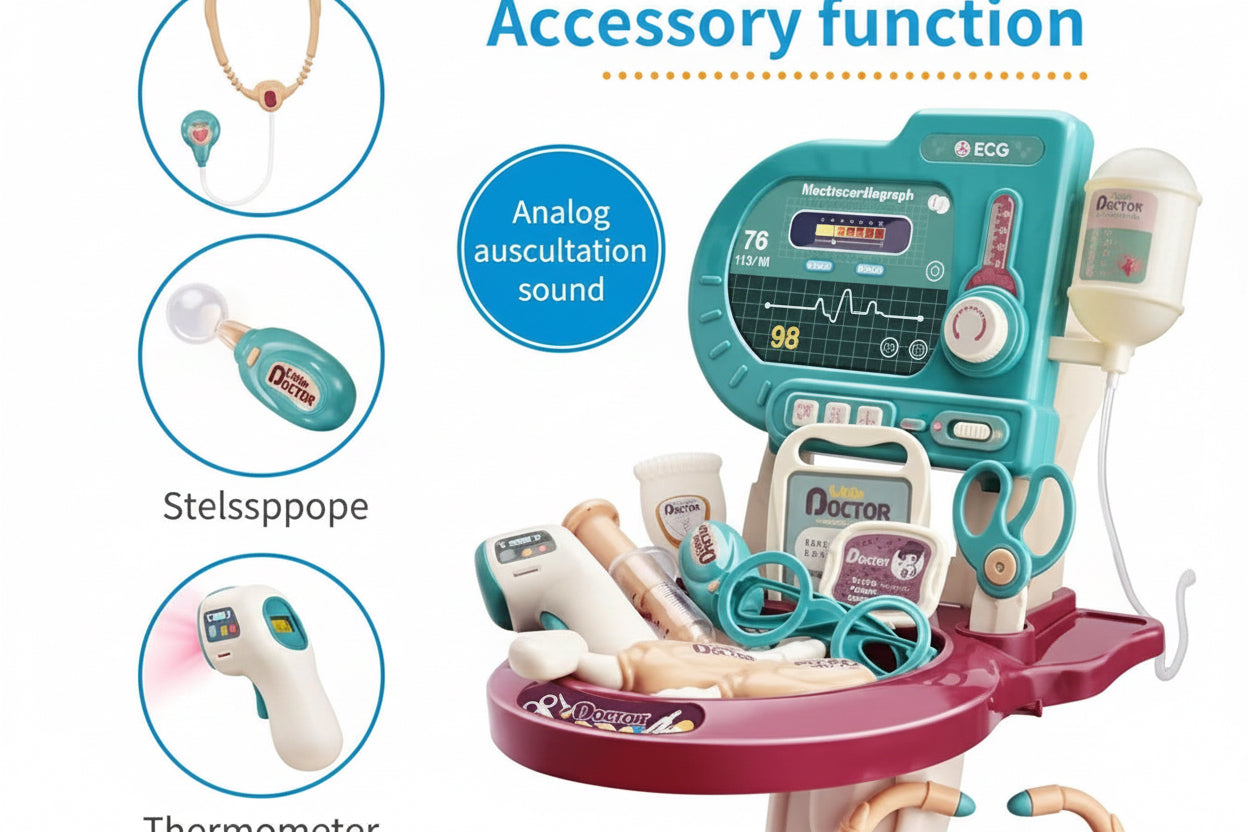 Junior Surgeon 24-Piece Medical Center – Light-Up Interactive Doctor Set