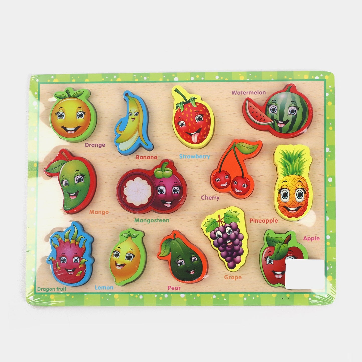 Wooden Fruit Chunky Puzzle – First Colors & Shape Recognition
