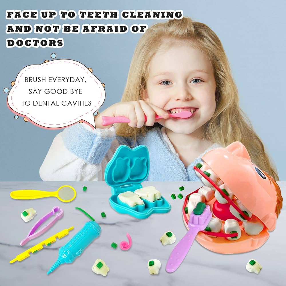Magic Dough Happy Color Mud Dentist Set.