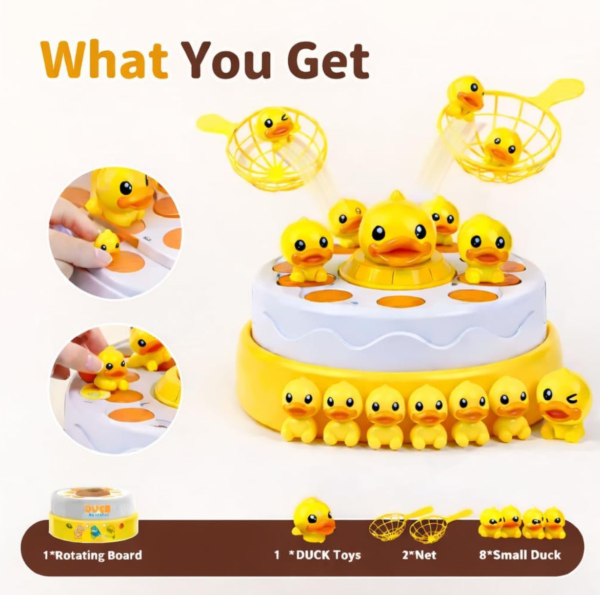 Bouncing Duck Catcher Game – Musical Rotating Action & Skill Set