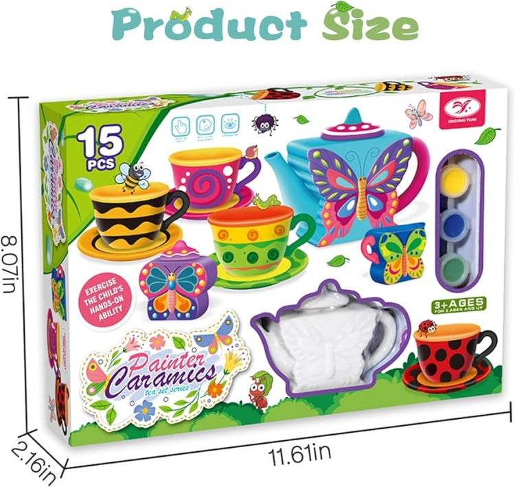 DIY Painter Ceramics Tea Set | Ages 3+ | Inspire Creativity & Fine Motor Skills