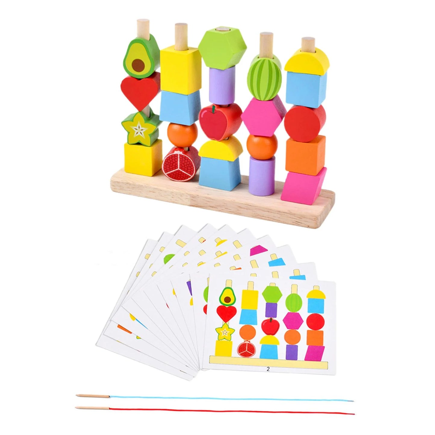 Wooden Five Column Set Bead String