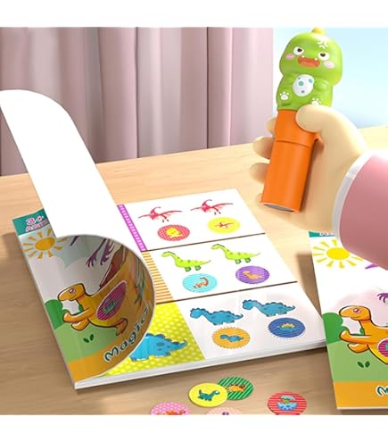 Magic Stamper Stickers Set – 200 Reusable Stickers with 24-Page Book