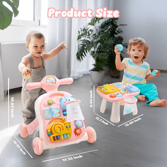 Joystone 3-in-1 Baby Sit-to-Stand Learning Walker & Activity Table