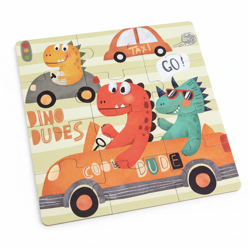 Step-by-Step Magnetic Dinosaur Puzzle – 3-in-1 Leveled Learning Book