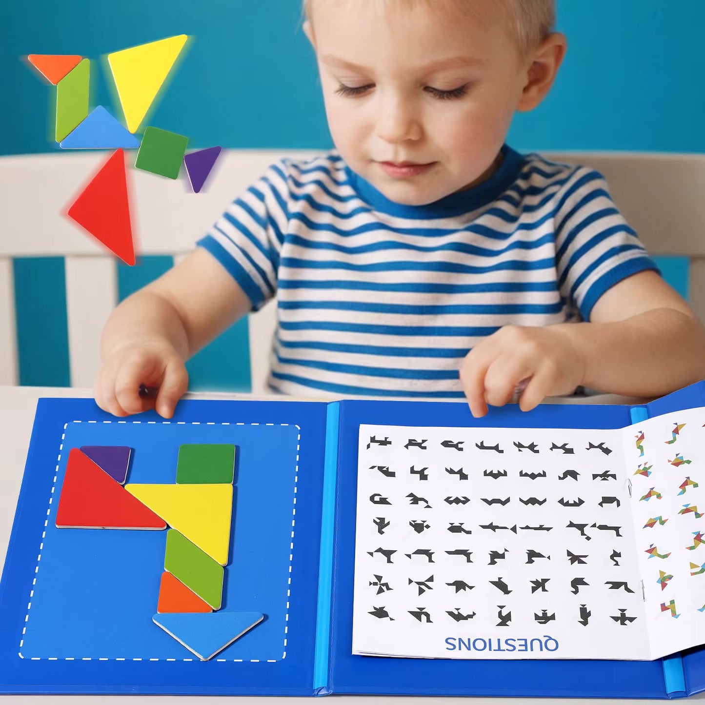 🧩 Magnetic Tangram Woodness Puzzle Book
