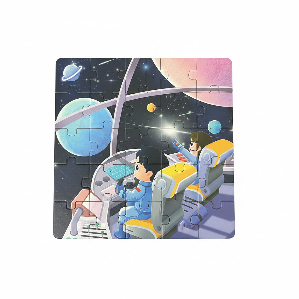 3-in-1 Aerospace Adventure Magnetic Puzzle Book – Step 4 Progressive Learning