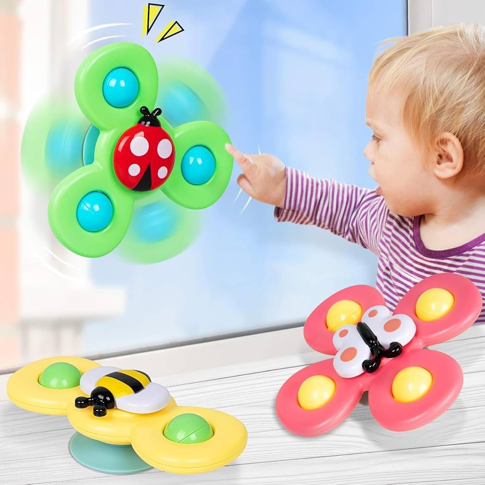 Sensory Toy Fidget Spinner with Suction Cup 3 pcs