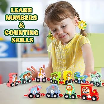Wooden Animal Train Set – Educational Toy for Kids