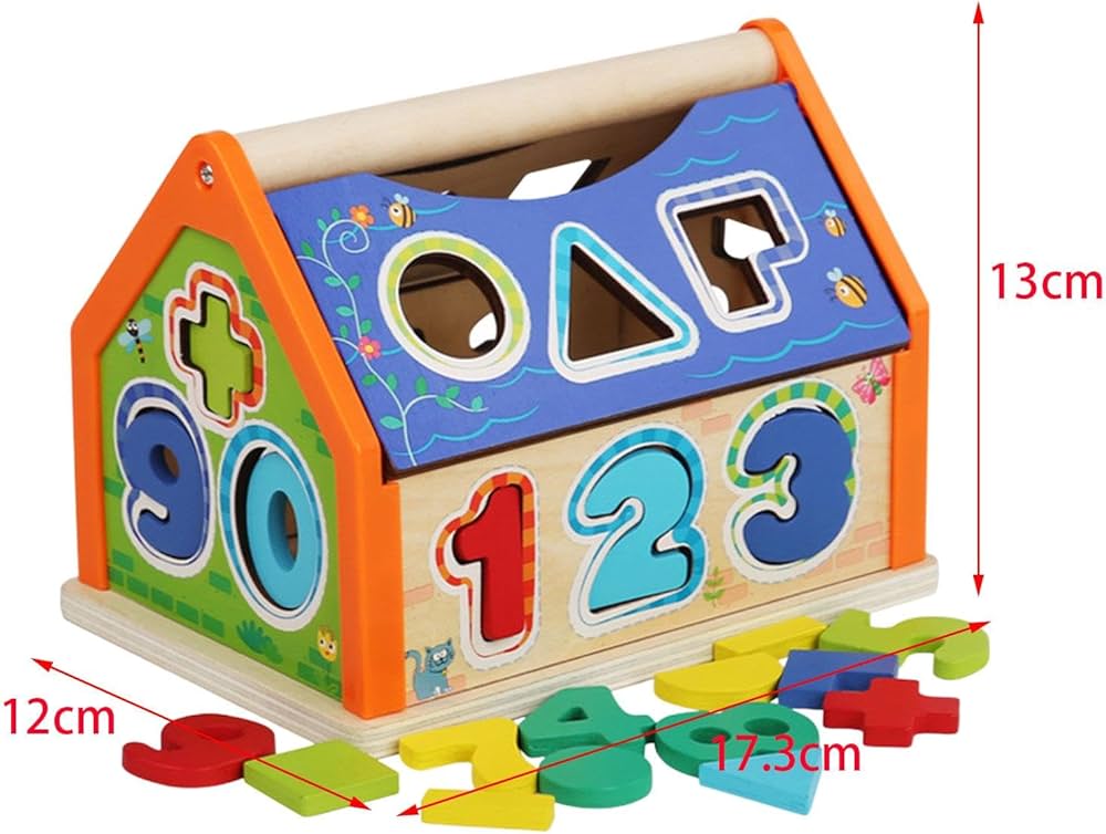 Wooden shape smart house toy