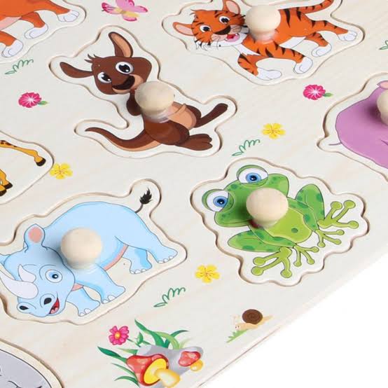 Ultimate Wooden Peg Puzzle bundle– 3-in-1: Farmyard Fun, Wildlife Safari, and Vehicles & Spaceships