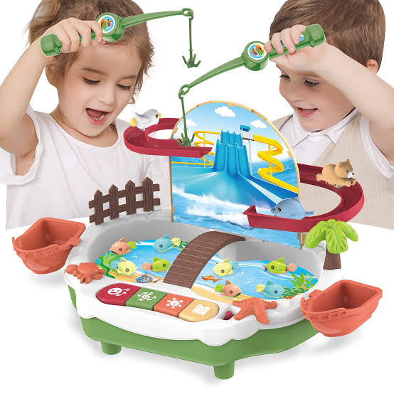 Dinosaur park fishing toy set