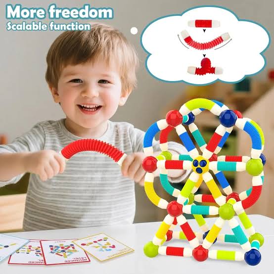 Flexible Magnetic Tube  36-piece Building Set – STEM Creative Construction