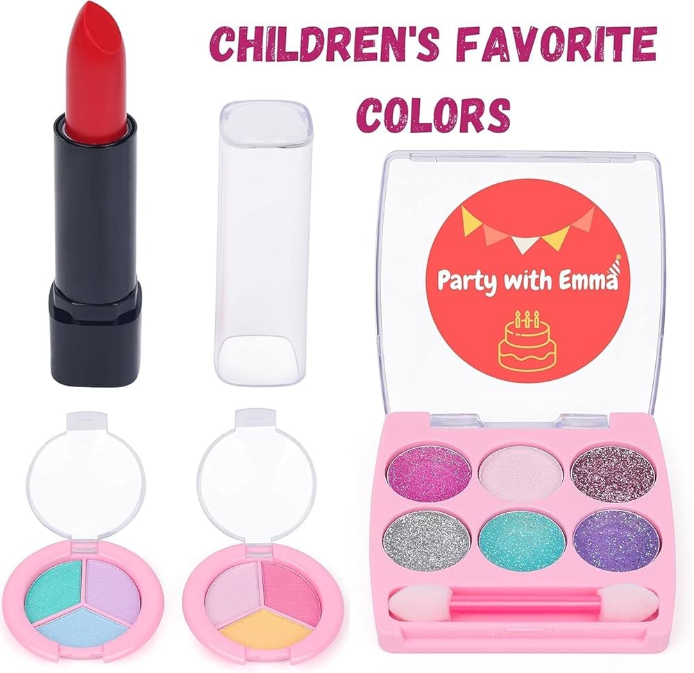 Princess Mermaid Makeup Kit – Washable Glamour Set with Tote Bag