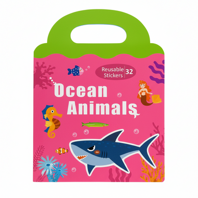 Reusable Ocean Animals Sticker Activity Book – Interactive Learning & Play