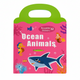 Reusable Ocean Animals Sticker Activity Book with Carrying Handle for Kids (Ages 3+ Years)