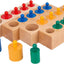 Montessori wooden knobbed cylinder  set