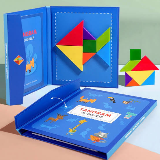 🧩 Magnetic Tangram Woodness Puzzle Book
