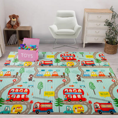 Foldable XPE Foam Play Mat – 180 x 200 cm Reversible Educational Mat