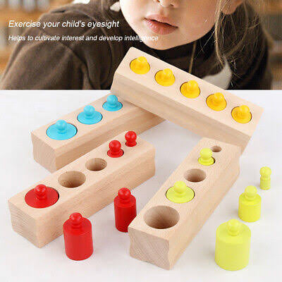 Montessori wooden knobbed cylinder  set
