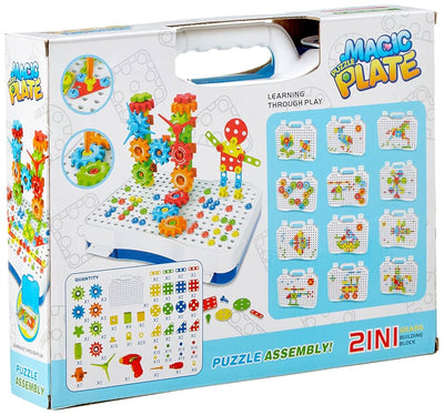 Magic plate electric drill toy 230 pcs