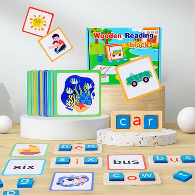 Wooden reading blocks