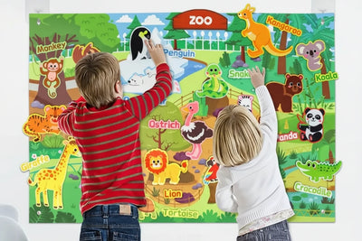 Zoo Animals Felt Story Board – 41-Piece Interactive Learning Set