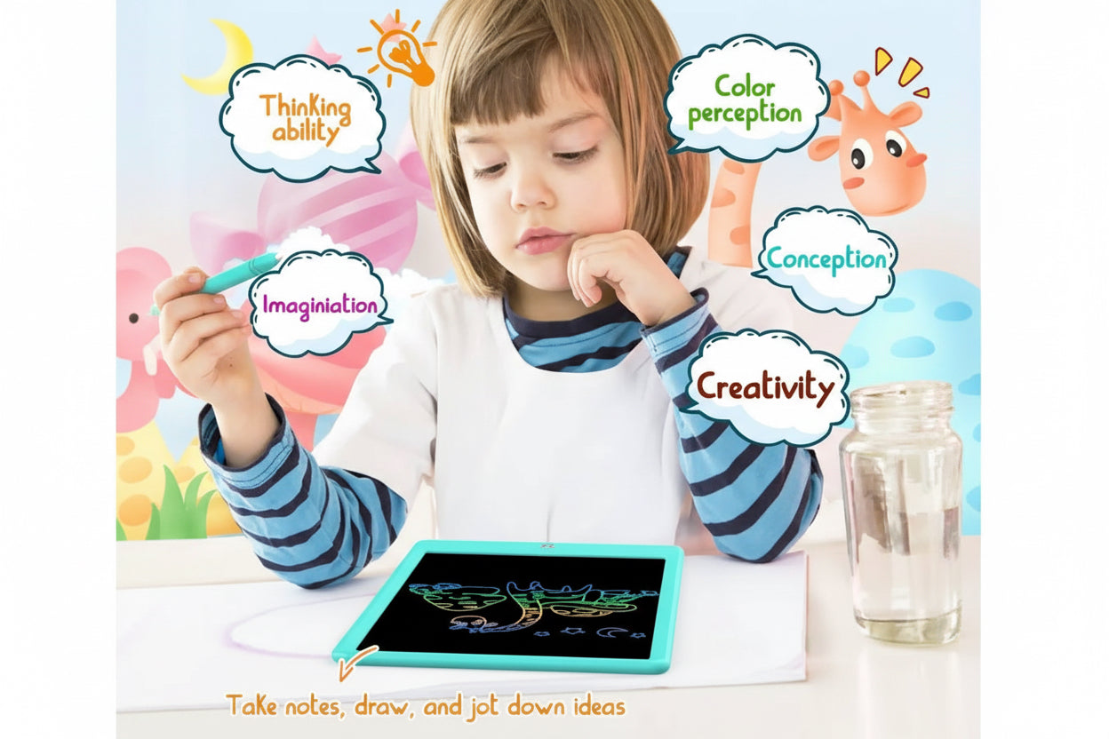 12-Inch LCD Colorful Writing Tablet – Reusable Drawing & Memo Board