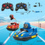 2-Player Interactive Remote Control Bumper Cars Battle Set with Ejecting Drivers (Red vs. Blue)