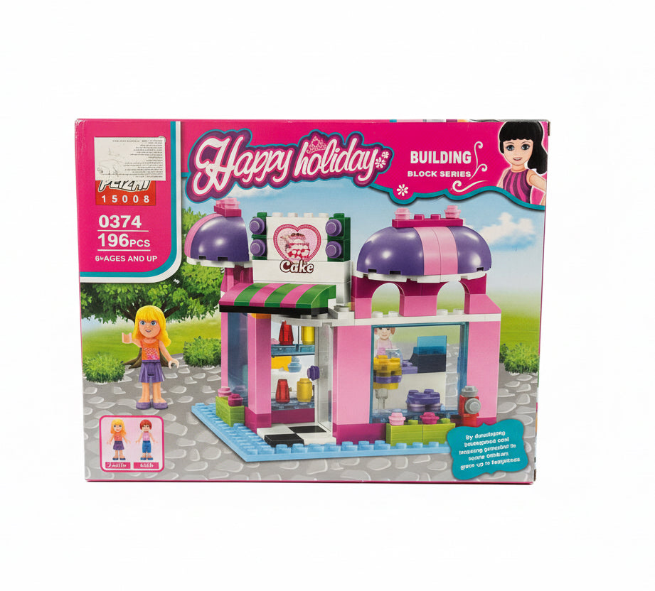 Happy Holiday Cake Shop Building Lego Set – 196 Pieces
