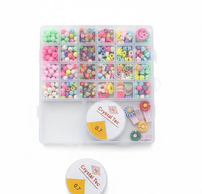 Clay Beads Jewelry Making Kit – 24 Colors DIY Bracelet & Necklace Craft Set No 3