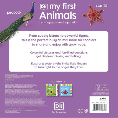 My First Animals – Interactive Tabbed Board Book for Early Discovery