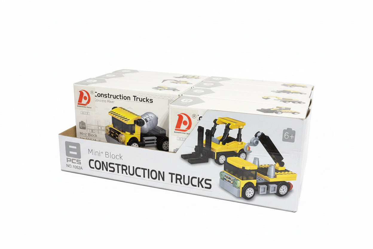 Mini Lego Blocks Construction Trucks Set